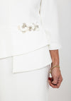 Veni Infantino Beaded Floral Detail Midi Dress, Ivory