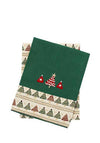 Walton & Co Set of 2 Christmas Tree Tea Towels, Green Multi