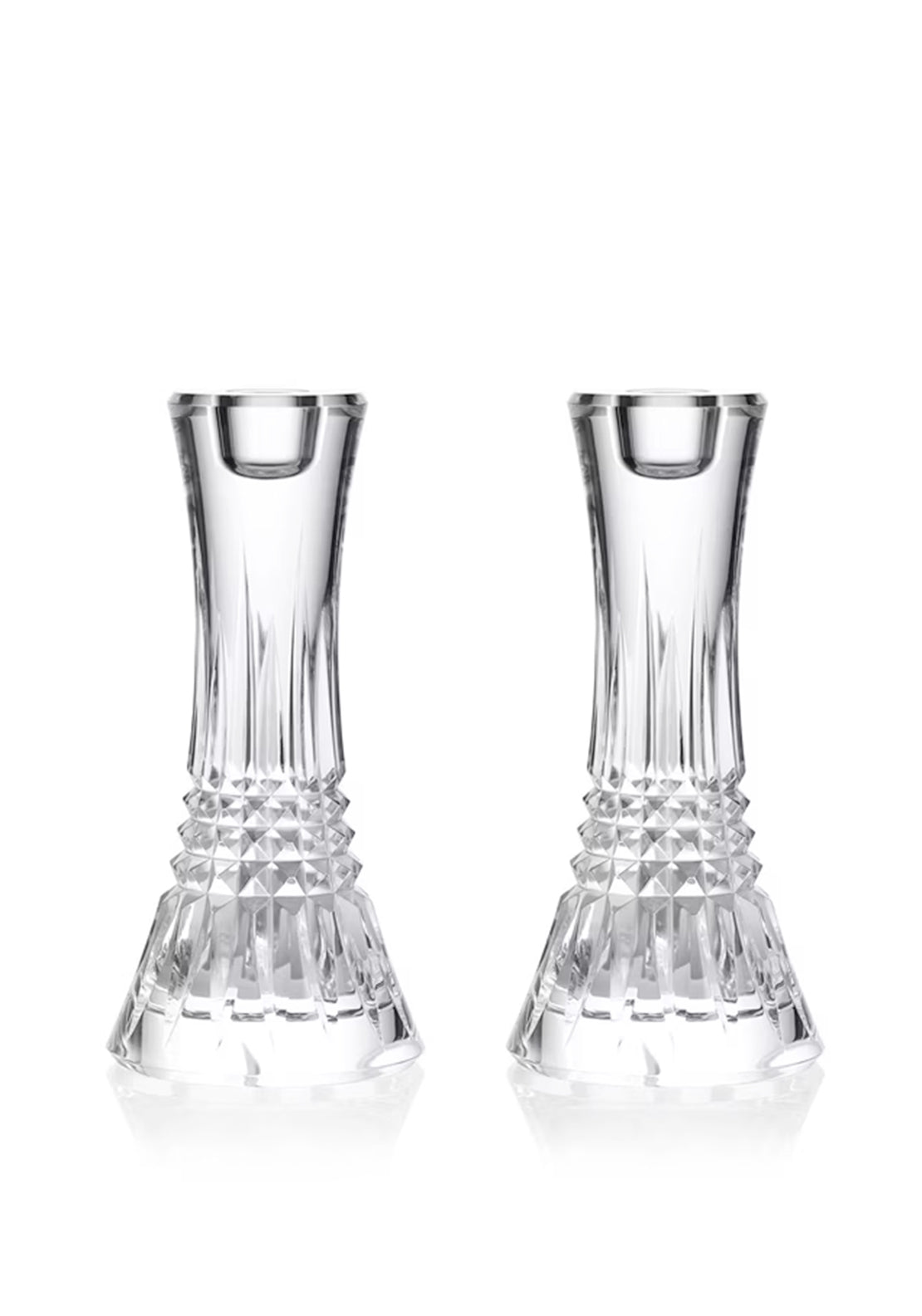 Waterford Crystal 17.5cm Lismore Diamond Candlestick, Set of Two