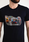 White Label Legend Street Print T-Shirt, Navy
