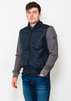 White Label Zip Up Casual Jacket, Navy & Grey
