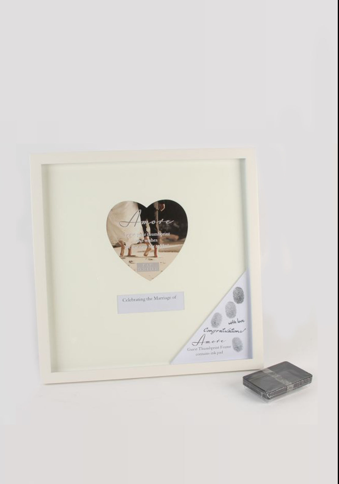Widdop Amore Guest Thumbprint Frame, Cream