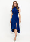 Kate Cooper Draped Waist Midi Dress, Royal Blue