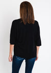 Serafina Collection One Size Batwing Open Fine Cardigan, Black