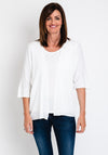 The Serafina Collection One Size Batwing Open Fine Cardigan, White