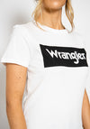 Wrangler Womens Logo T-Shirt, Off White & Black