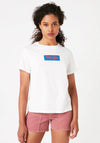 Wrangler Colour Block Box Logo T-Shirt, Off White