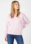 Wrangler Retro Logo Crew Neck Sweater, Pink