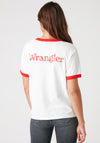 Wrangler Relaxed Ringer T-Shirt, Flame Red