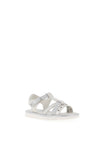 Xti Girls Glitter Velcro Strap Sandals, Silver