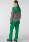 Oui Mix Print Knit Jumper, Green
