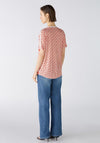 Oui Pattern Mix Tunic Blouse, Red & White
