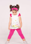 Ebita Baby Girl Polka Dot 3 Piece Set, Pink