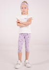 Ebita Girls You’re My Rainbow Tee Legging and Headband Set, Lilac