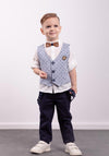 Hashtag Boy Sailor Three Piece Set, Blue