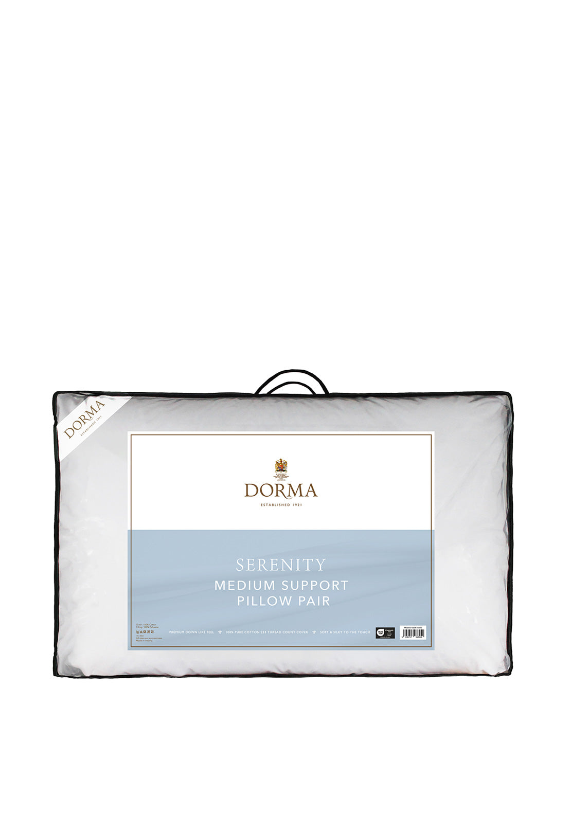 Dorma Serenity Soft Like Down Pillow Pair – Medium