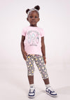 Ebita Girls Surf Club Tee Legging and Headband Set, Pink