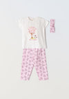Ebita Baby Girl Heart And Unicorn 3 Piece Set, Pink