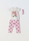 Ebita Girls Unicorn Tee Legging and Headband Set, White