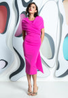Kevan Jon Sydney Pencil With Cape Dress, Pink