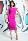 Kevan Jon Sydney Pencil With Cape Dress, Pink
