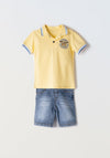 Hashtag Baby Boy West Coast Polo and Short Set, Yellow