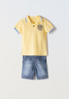 Hashtag Baby Boy West Coast Polo and Short Set, Yellow