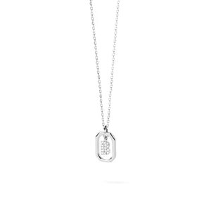 PDPAOLA Mini CZ Initials Necklace, Silver