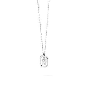 PDPAOLA Mini CZ Initials Necklace, Silver
