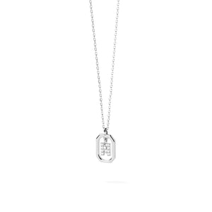 PDPAOLA Mini CZ Initials Necklace, Silver