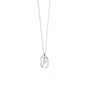 PDPAOLA Mini CZ Initials Necklace, Silver