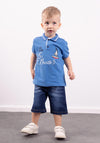 Hashtag Baby Boy St Barts Polo and Short Set, Blue