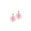 Angela D’Arcy Filigree Earrings, Gold & Pink