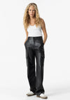 Tiffosi Vandana Leather Effect Cargo Trouser, Black
