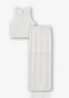 Tiffosi Mojito Top & Midi Skirt Two Piece, White