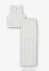 Tiffosi Mojito Top & Midi Skirt Two Piece, White