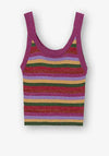 Tiffosi Ferusa Shimmery Striped Knitted Vest Top, Multi