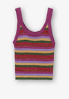 Tiffosi Ferusa Shimmery Striped Knitted Vest Top, Multi