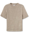 Tiffosi Adosinda Knit Short Sleeve Sweater, Gold