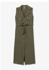 Tiffosi Favo Belted Midi Dress, Green