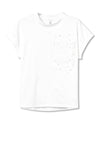 Tiffosi Andrina Embellished Mesh Pocket T Shirt, White