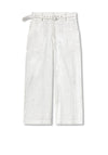 Tiffosi Genesis Pinstripe Belted Culottes, White