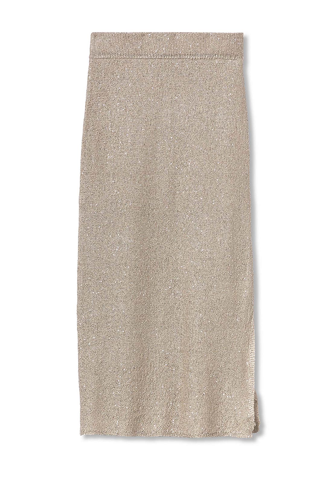 Tiffosi Adosinda Sequin Knit Skirt, Gold