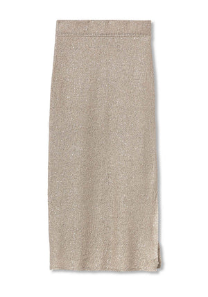 Tiffosi Adosinda Sequin Knit Skirt, Gold