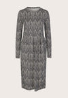 Masai Namo Jersey Print Midi Dress, Black