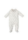 Babidu Baby Boy Rabbit Print Babygrow, Off White