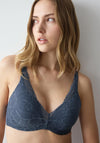Triumph Body Make Up Illusion Lace Bra, Blue
