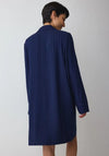 Triumph Amourette Jacquard Long Sleeve Nightdress, Navy