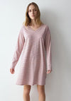 Triumph Long Sleeve Stripe Nightdress, Pink