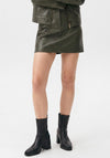 Vero Moda Bridget Faux Leather Mini Skirt, Green